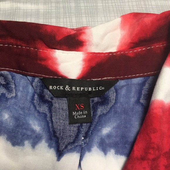 ROCK AND REPUBLIC OMBRÉ PLAID BLOUSE - Picture 7 of 8